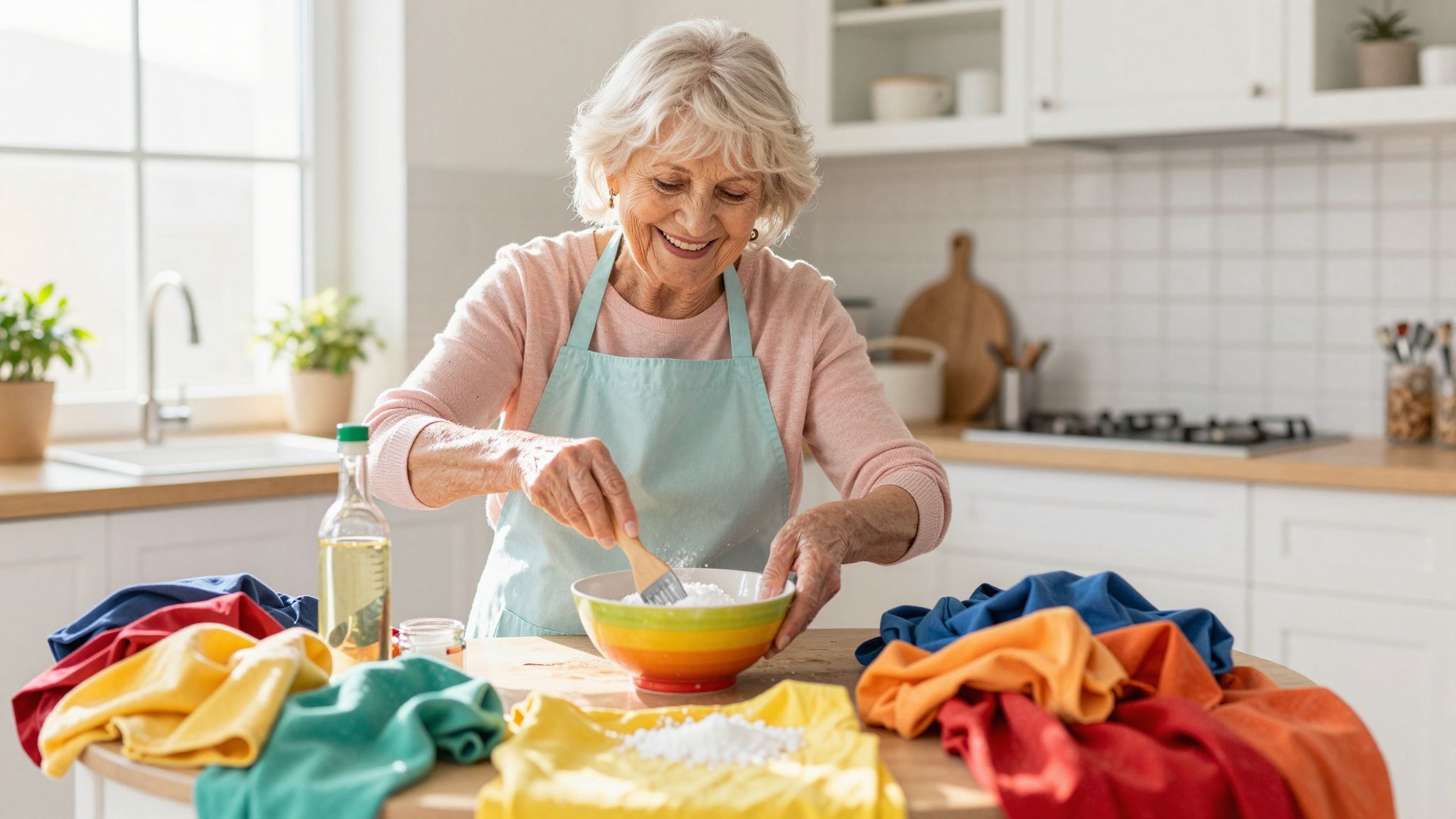 Az ecet hatékonyan távolítja el a zsíros foltokat.