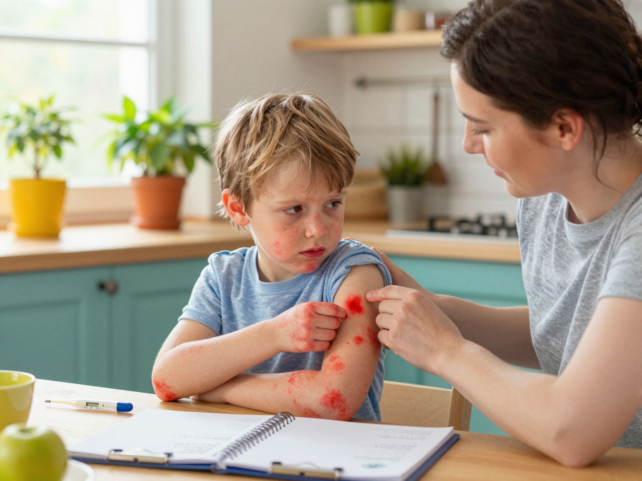 A kanyaró korai tünete a láz és bőrpír.