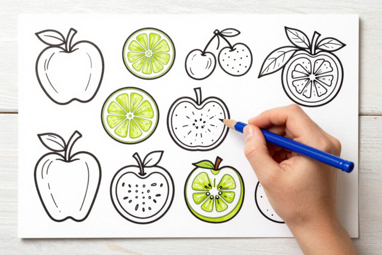 Színezd ki a kedvenc gyümölcseidet! – Színező gyümölcsökről gyerekeknek