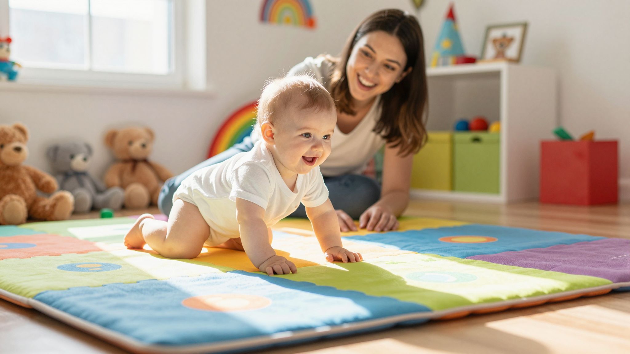 A hátrafelé mászás segíti a babák koordinációját.
