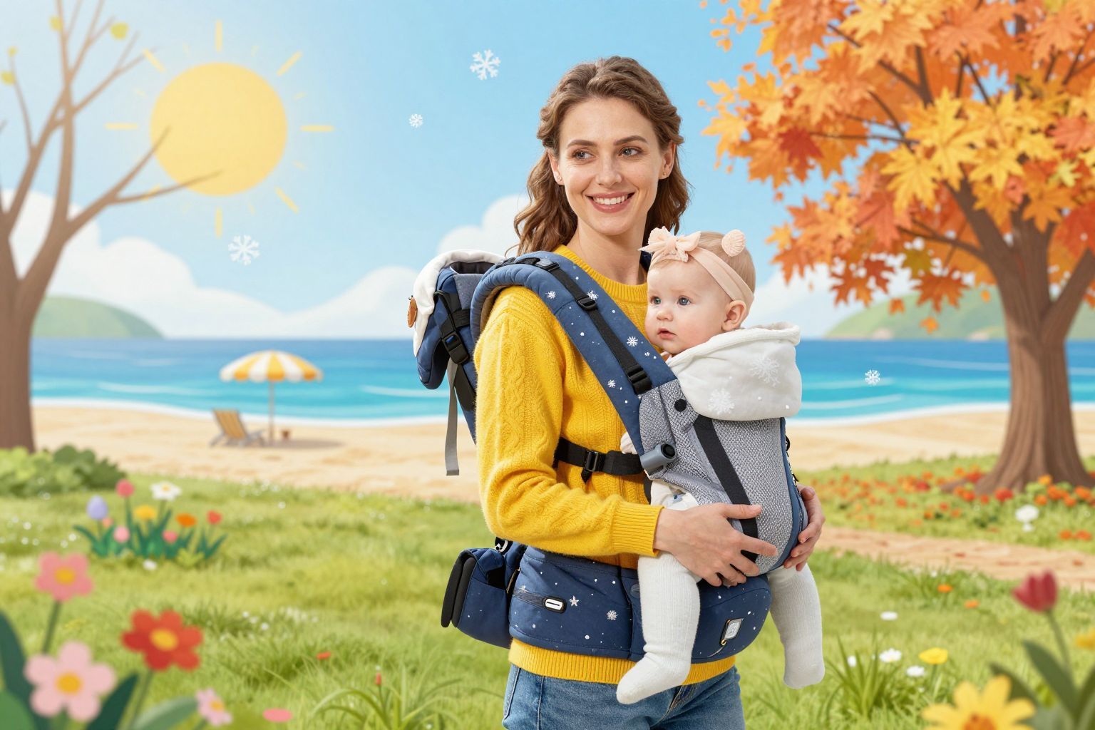 Az évszakokhoz igazított öltözködés növeli a baba biztonságát.