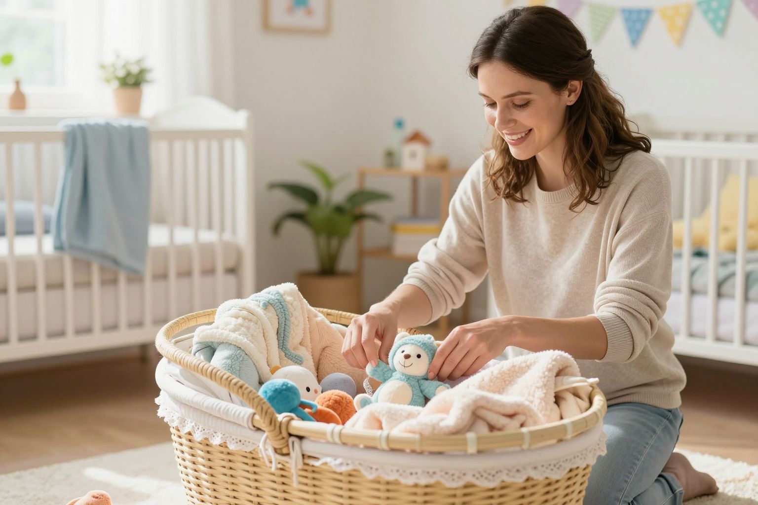 A gyermekágyi kosár segít a könnyebb otthoni praktikákban.