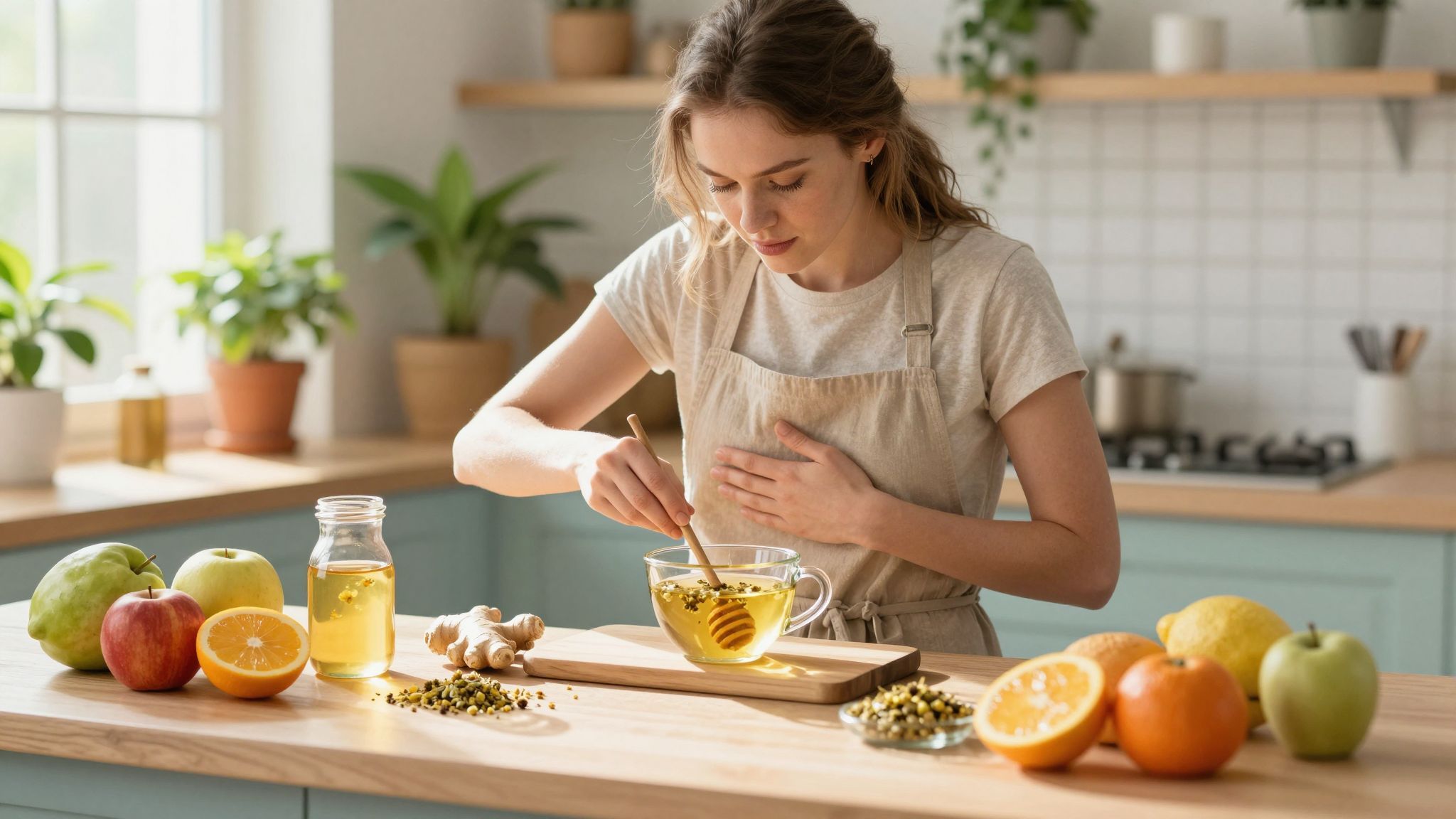 A gyömbér tea segíthet a gyomorégés enyhítésében.
