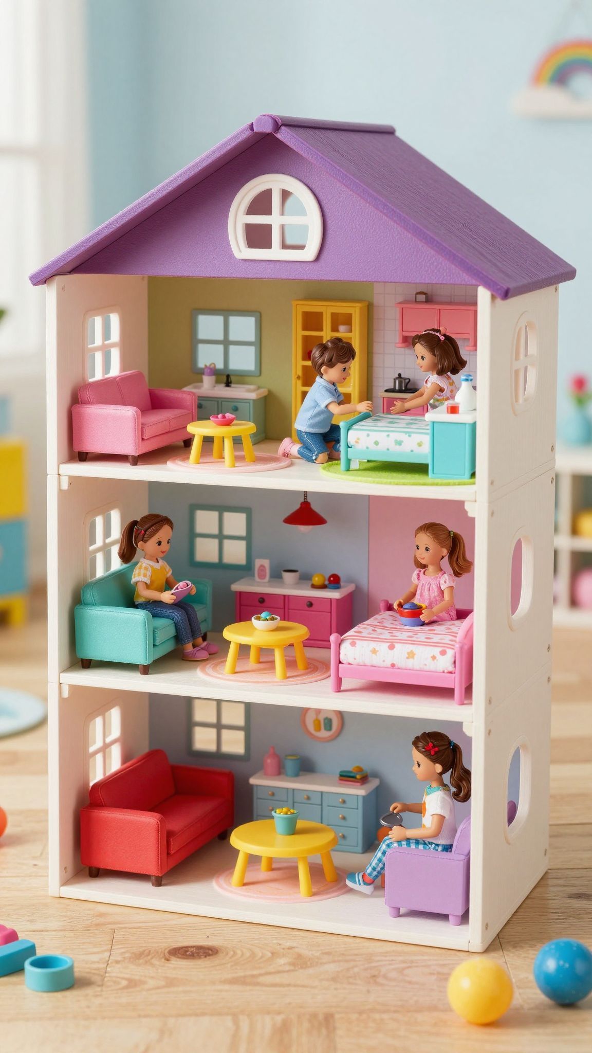 A babaház segíti a gyerekek kreatív fejlődését.