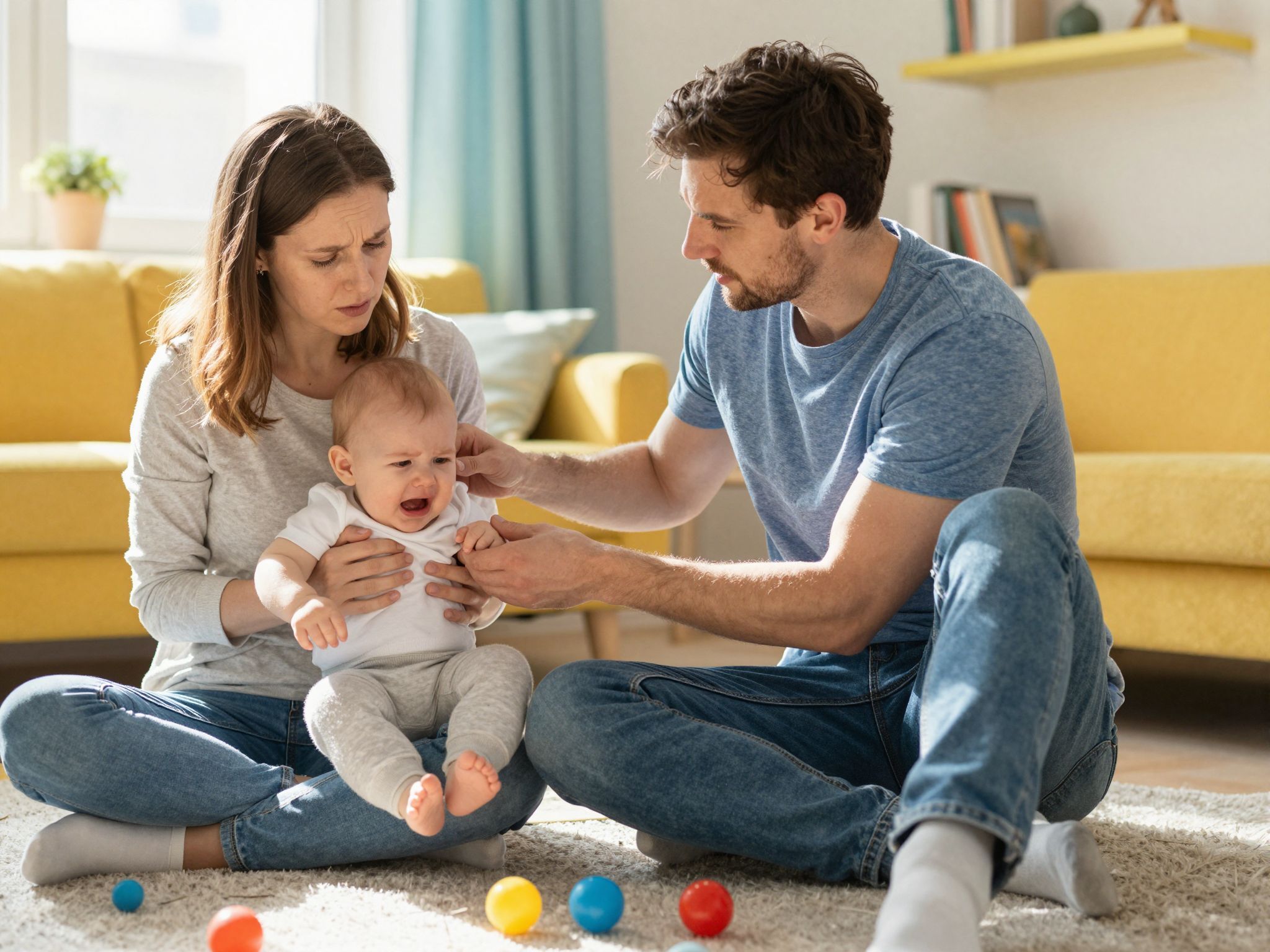 A hasfájás gyakori ok a csecsemők sírásában.