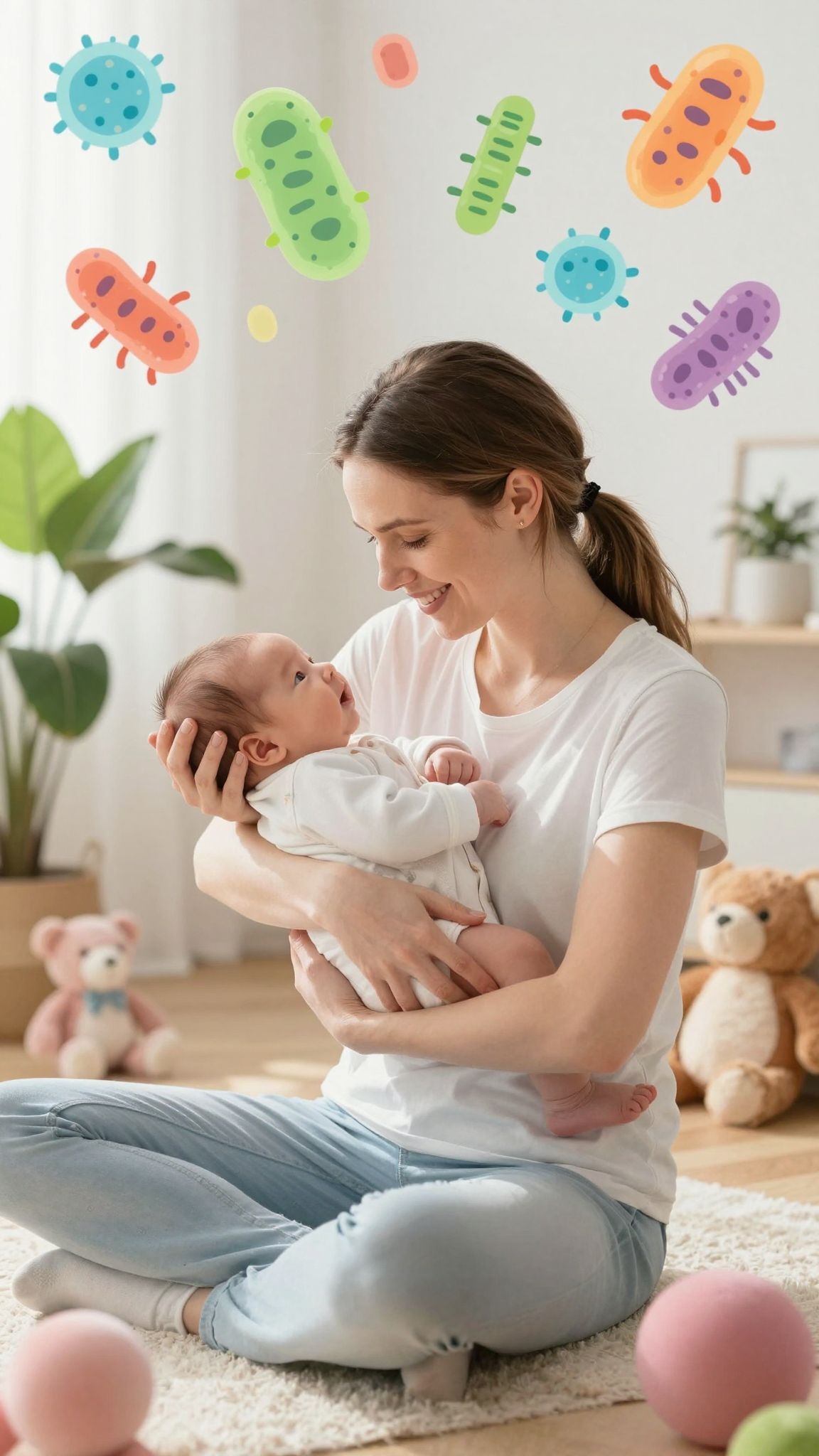 Az anyai bélflóra befolyásolja a baba immunrendszerét.