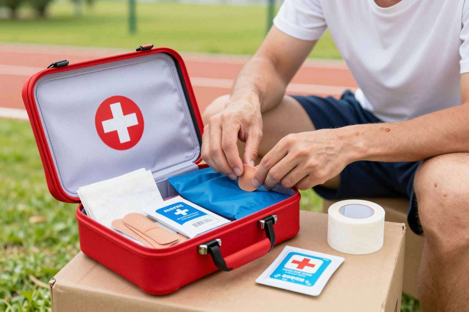 A megfelelő elsősegélyláda életmentő lehet sportbaleseteknél.