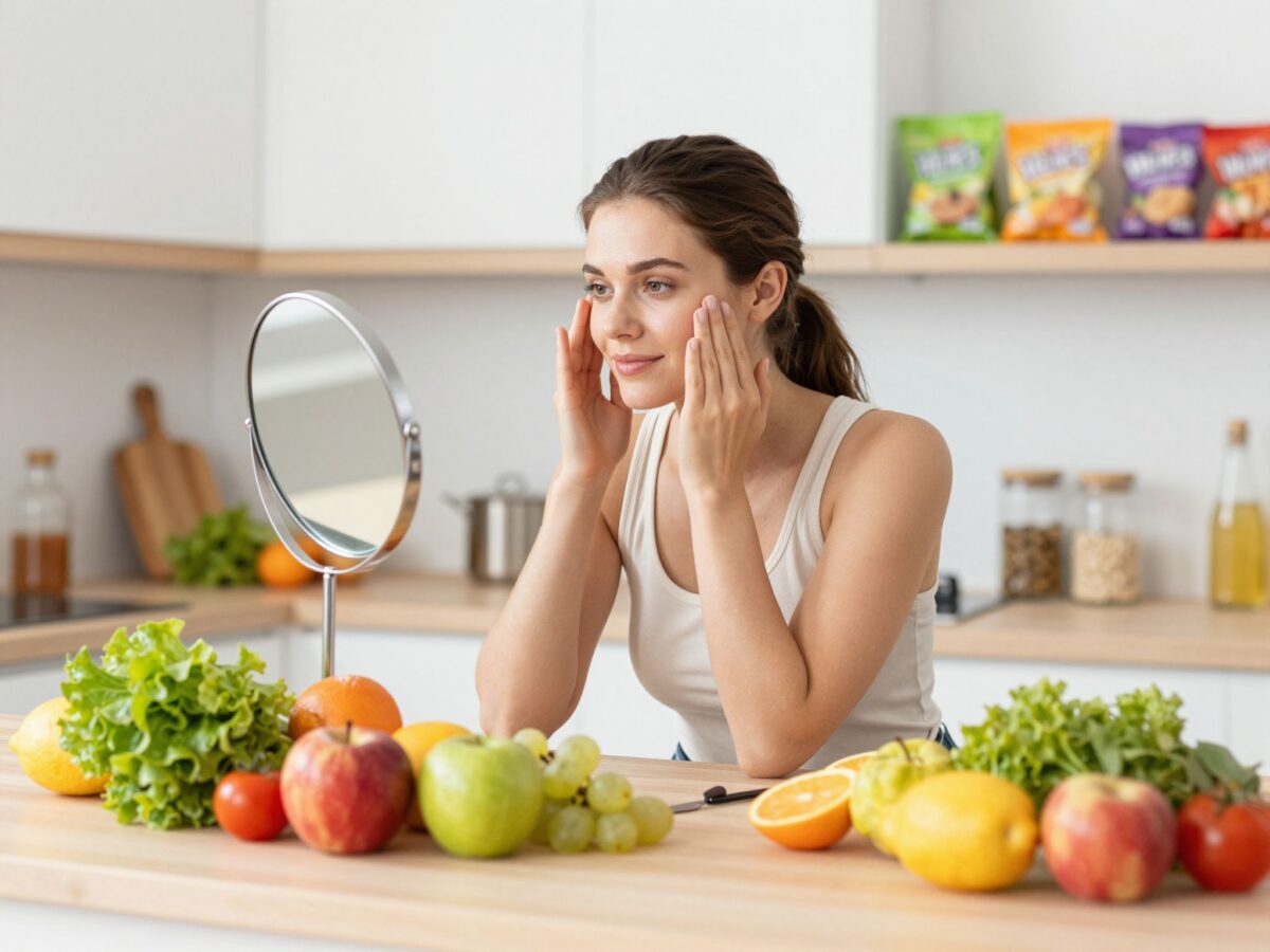 Az étkezés hatása a bőrre: a cukor és a feldolgozott élelmiszerek gyorsítják a ráncosodást