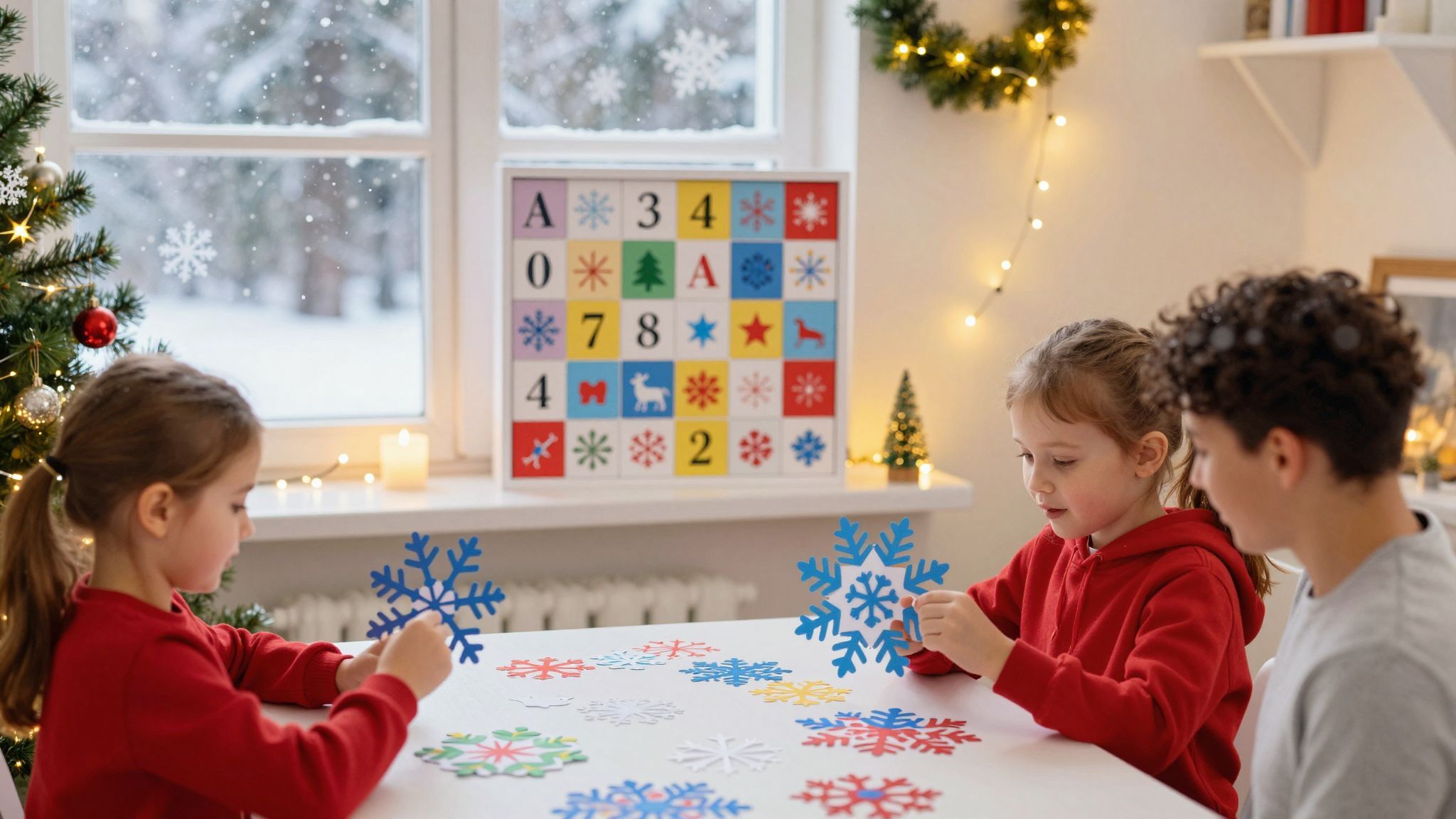 A papírhópelyhek fraktálmintái a természet geometriai szépségét tükrözik.