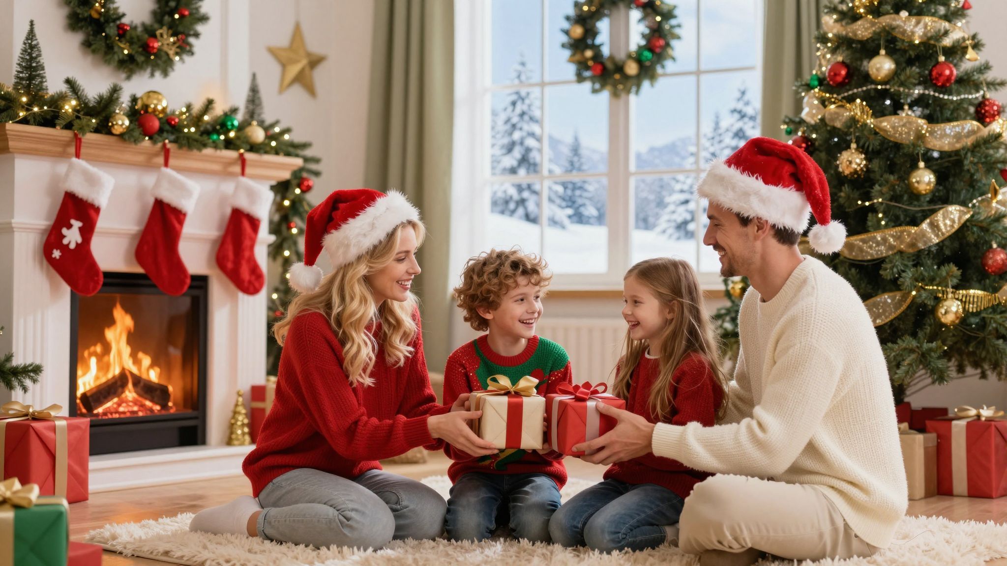 December 6-án a gyerekek ajándékokat kapnak Mikulástól.