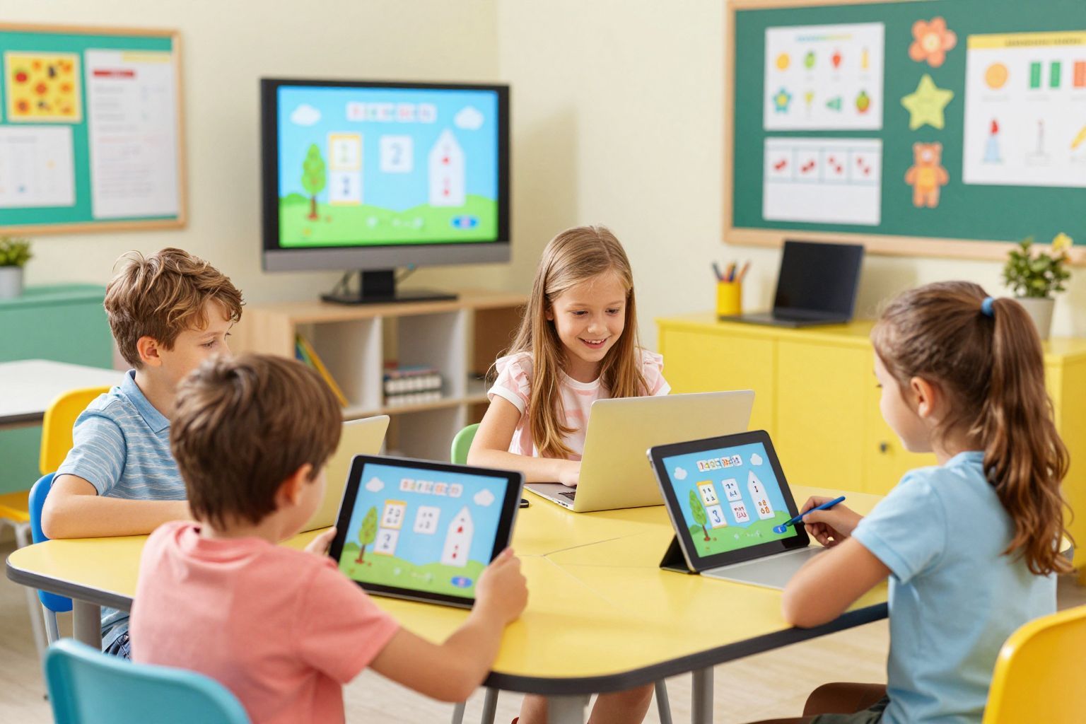 A digitális eszközök interaktív tanulást ösztönöznek a matematikában.