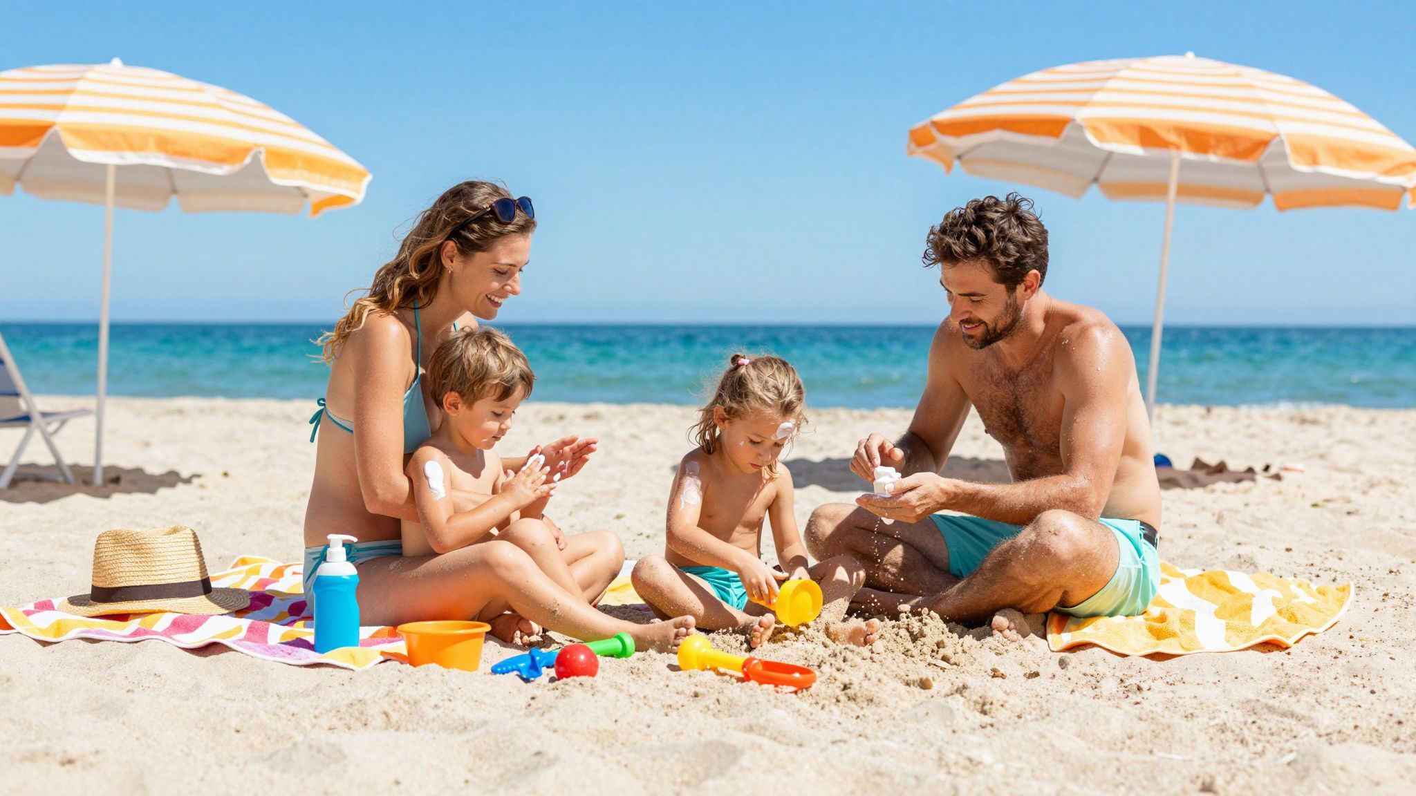 Mindig használj napernyőt a gyermekek védelmére!