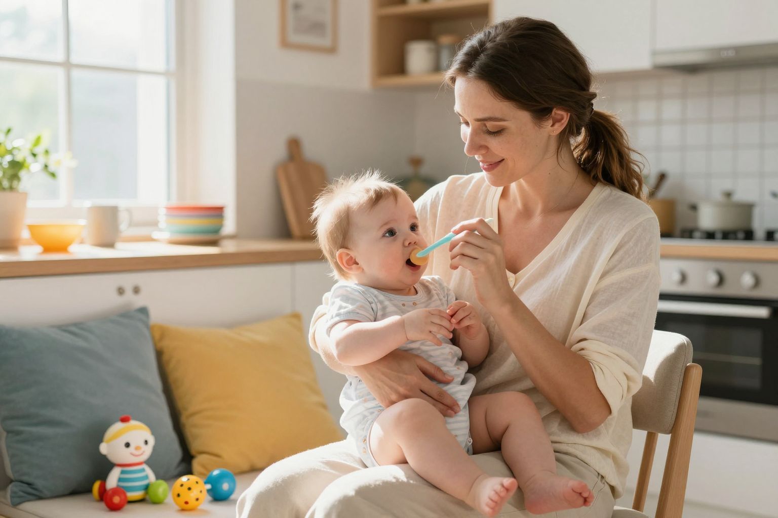 Tartsd rövid ideig a babát függőlegesen etetés után.