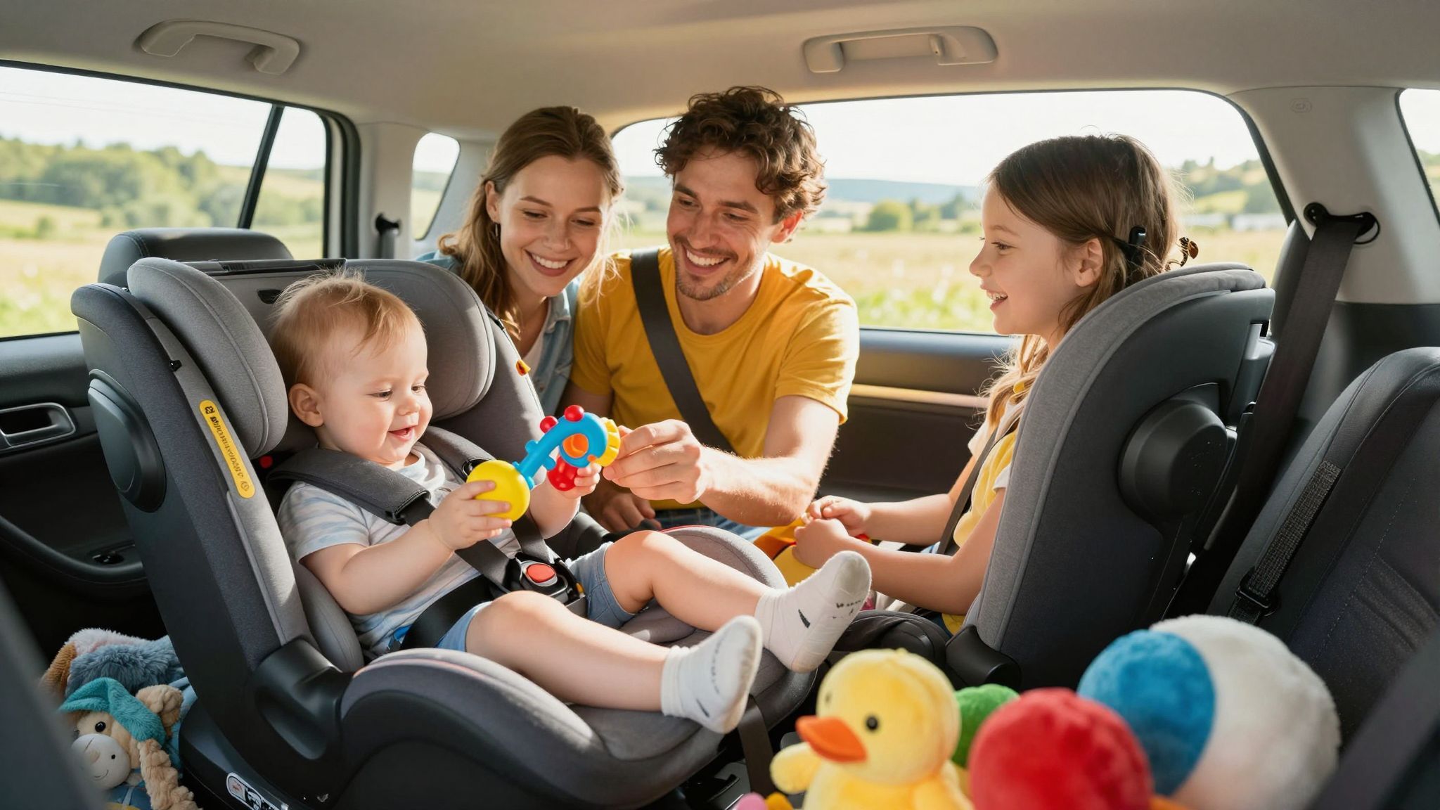 Játékok segítenek lekötni a babát hosszú utakon.