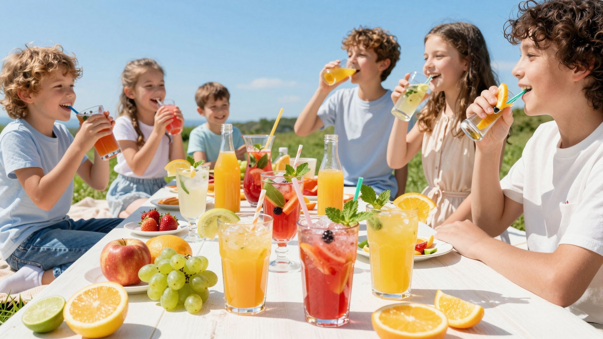 A színes italok vonzóbbá teszik a hidratálást gyerekeknek.