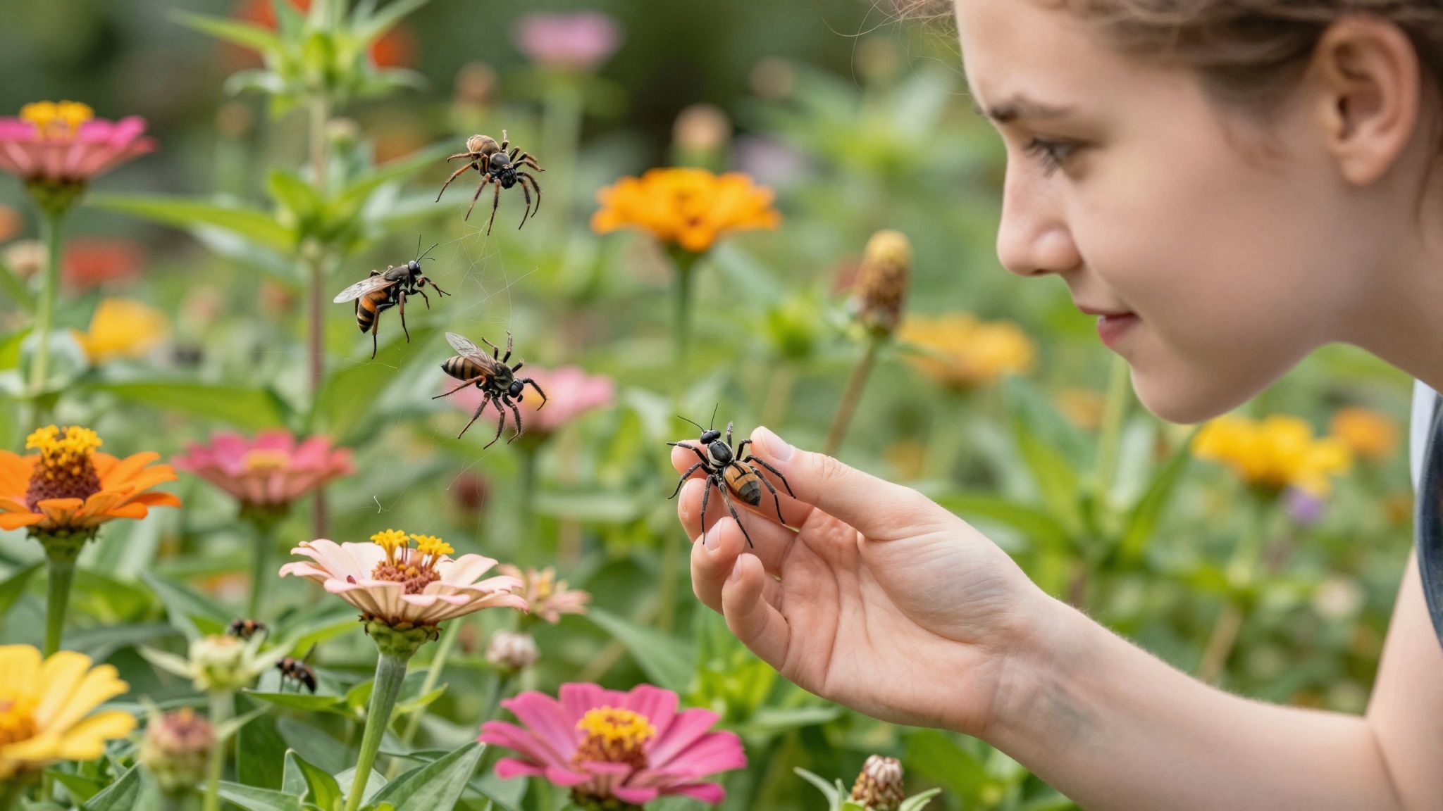 A pókok segítenek a kert kártevőinek szabályozásában.