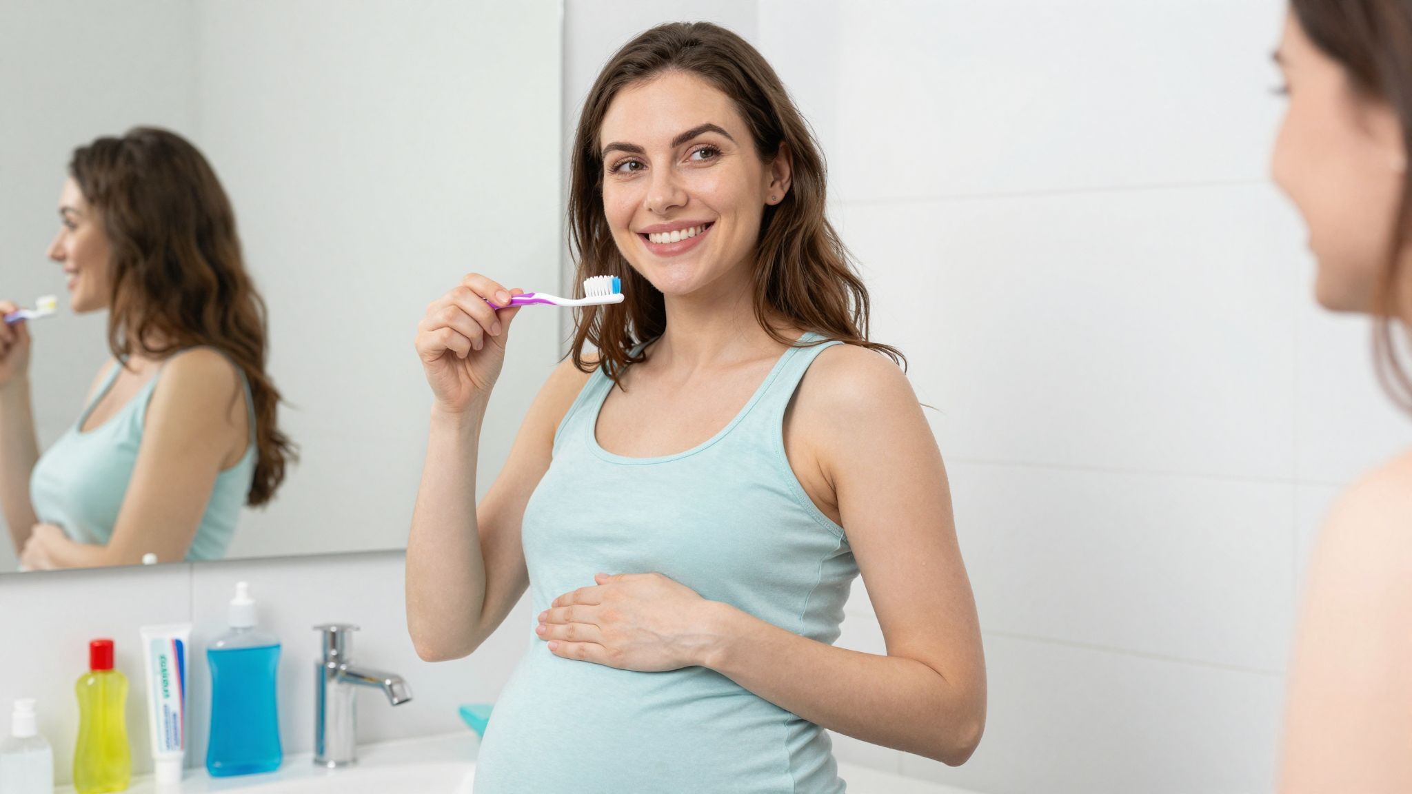 A terhesség alatt a hormonok megváltoztatják a fogínyt.