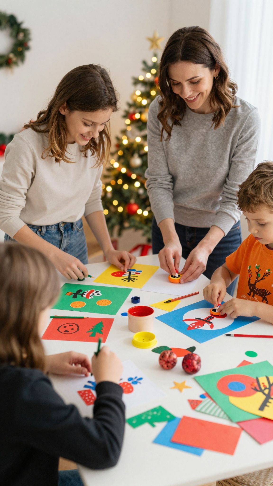 A nyomdázás kreatív módja az ünnepi készülődésnek.