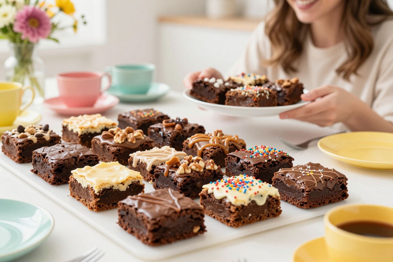 Változatos textúrák fokozzák a brownie élvezetét és élményét.