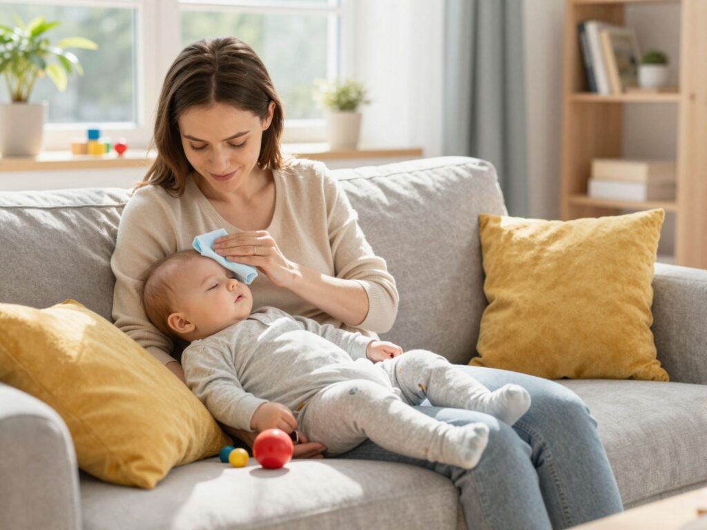 A csecsemőkori láz kezelése otthon: minden, amit a szülőknek tudni kell