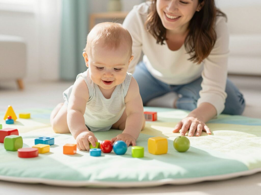 A játék fejlődése: mit tanul a baba játék közben az első születésnapja körül?