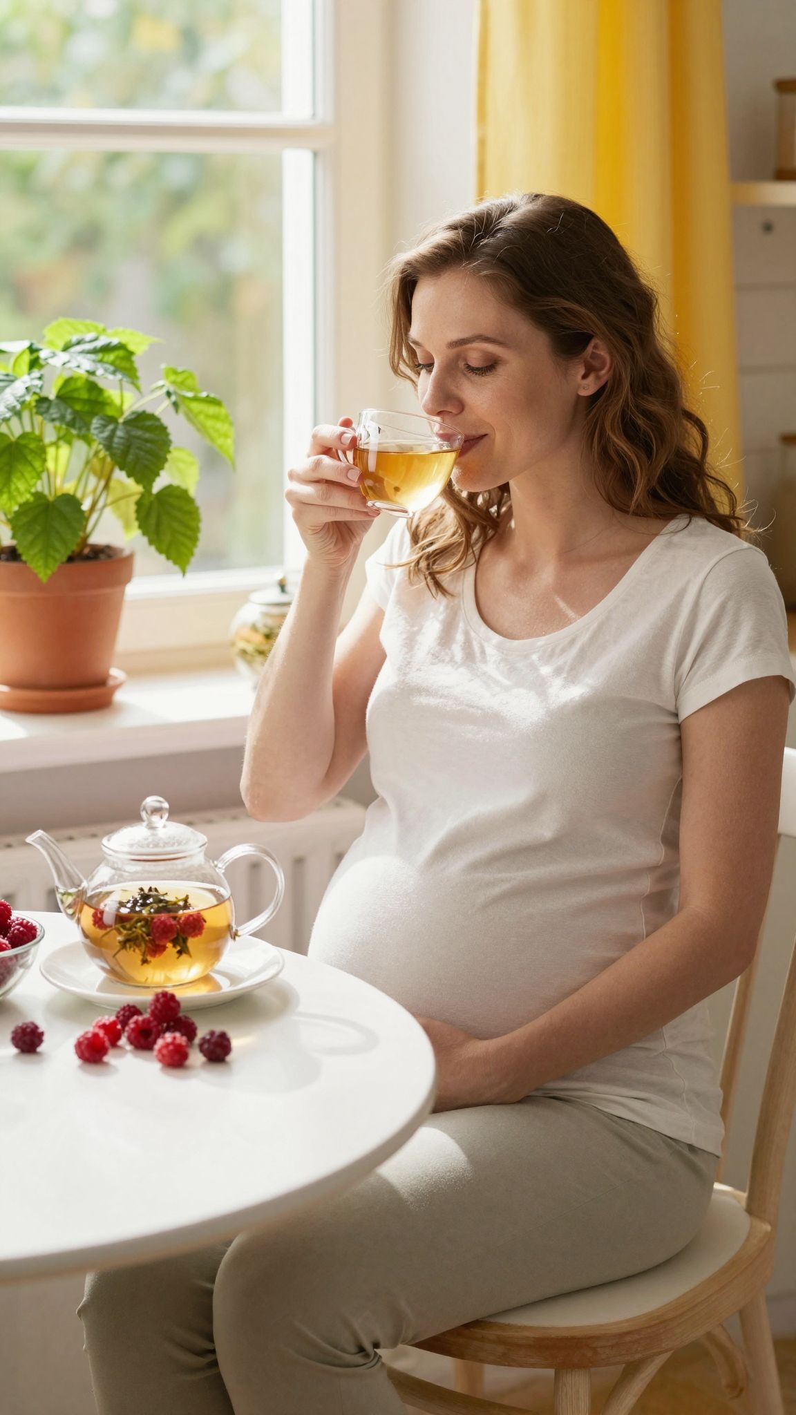 A málnalevél tea kúrát a terhesség 32. hetétől ajánlják.