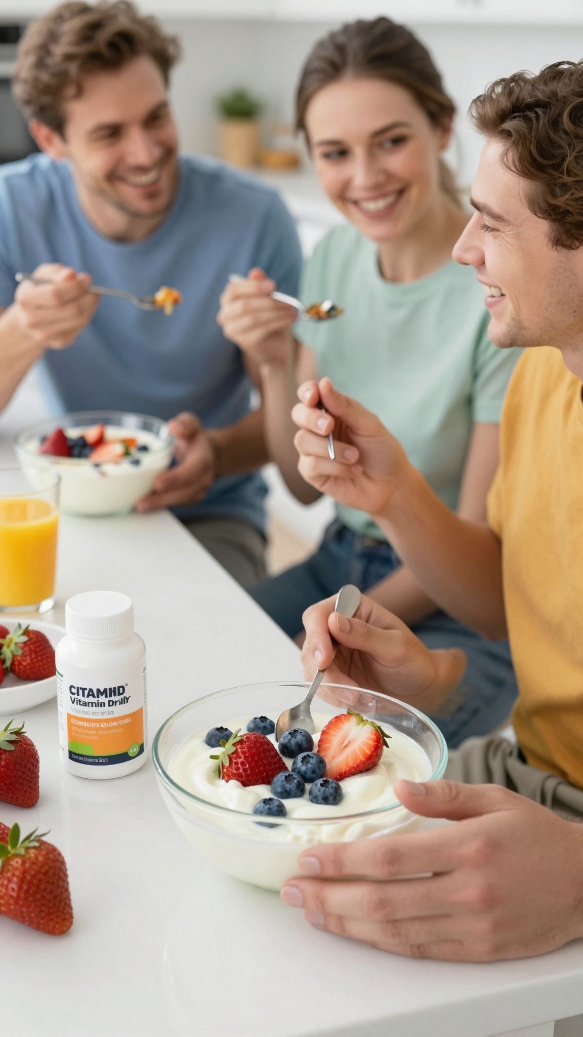A joghurt fokozza a D-vitamin felszívódását a csontegészséghez.