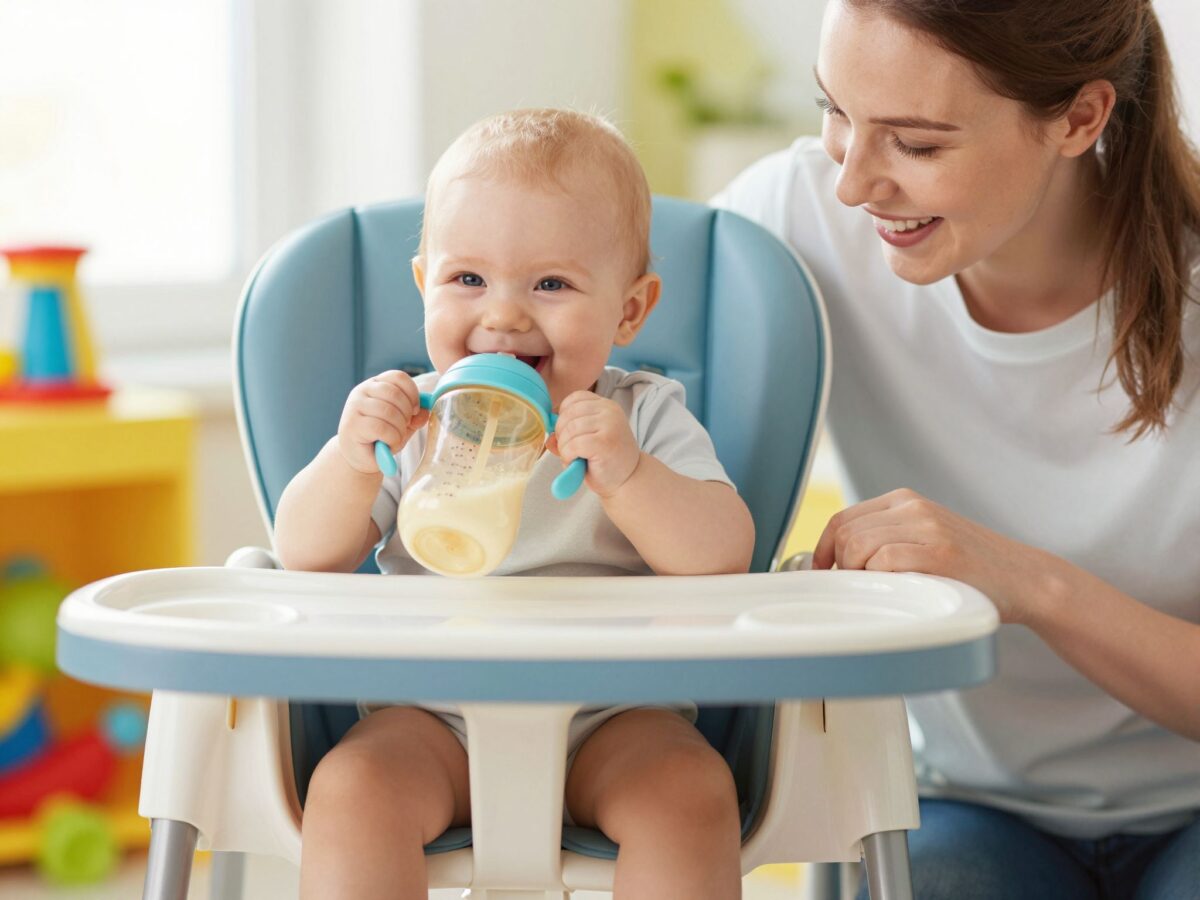 Hogyan tanítsd meg a babát önállóan inni? A csőrös és itatópoharak használata