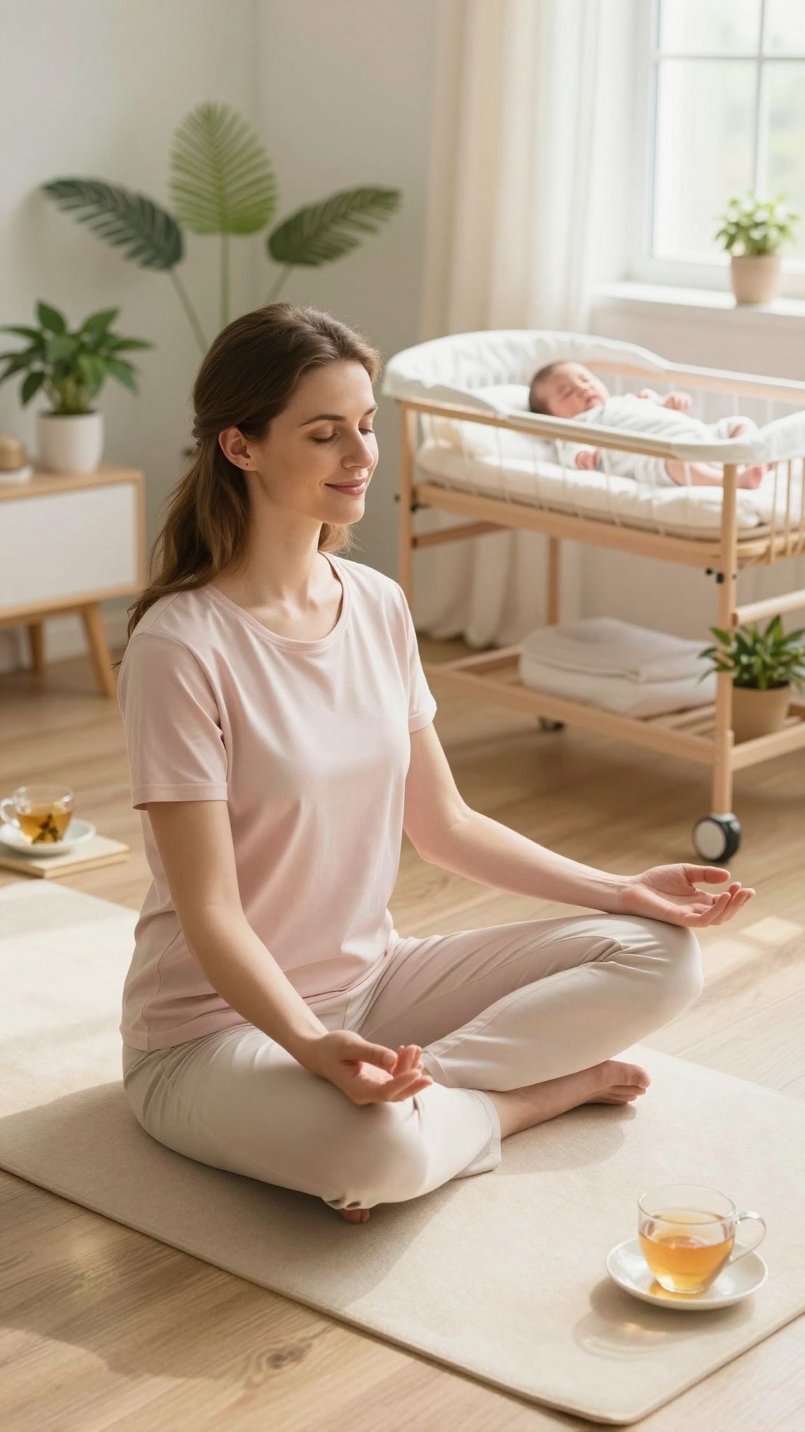 Meditáció segíti a kismamákat a stressz csökkentésében.