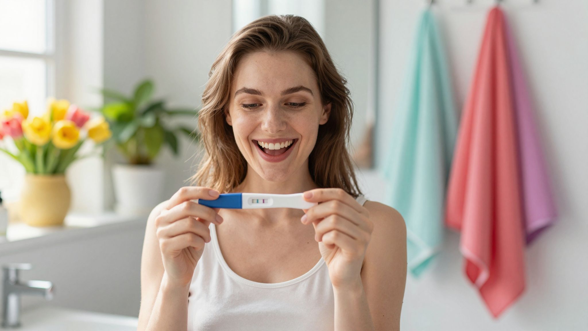 A tesztet legkorábban a menstruáció késése után érdemes végezni.