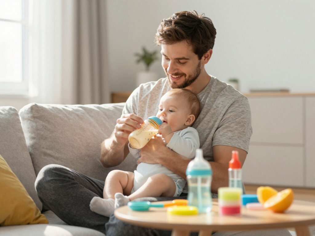 Szoptapótló rendszer használata: hogyan segíthet az apa is a táplálásban?