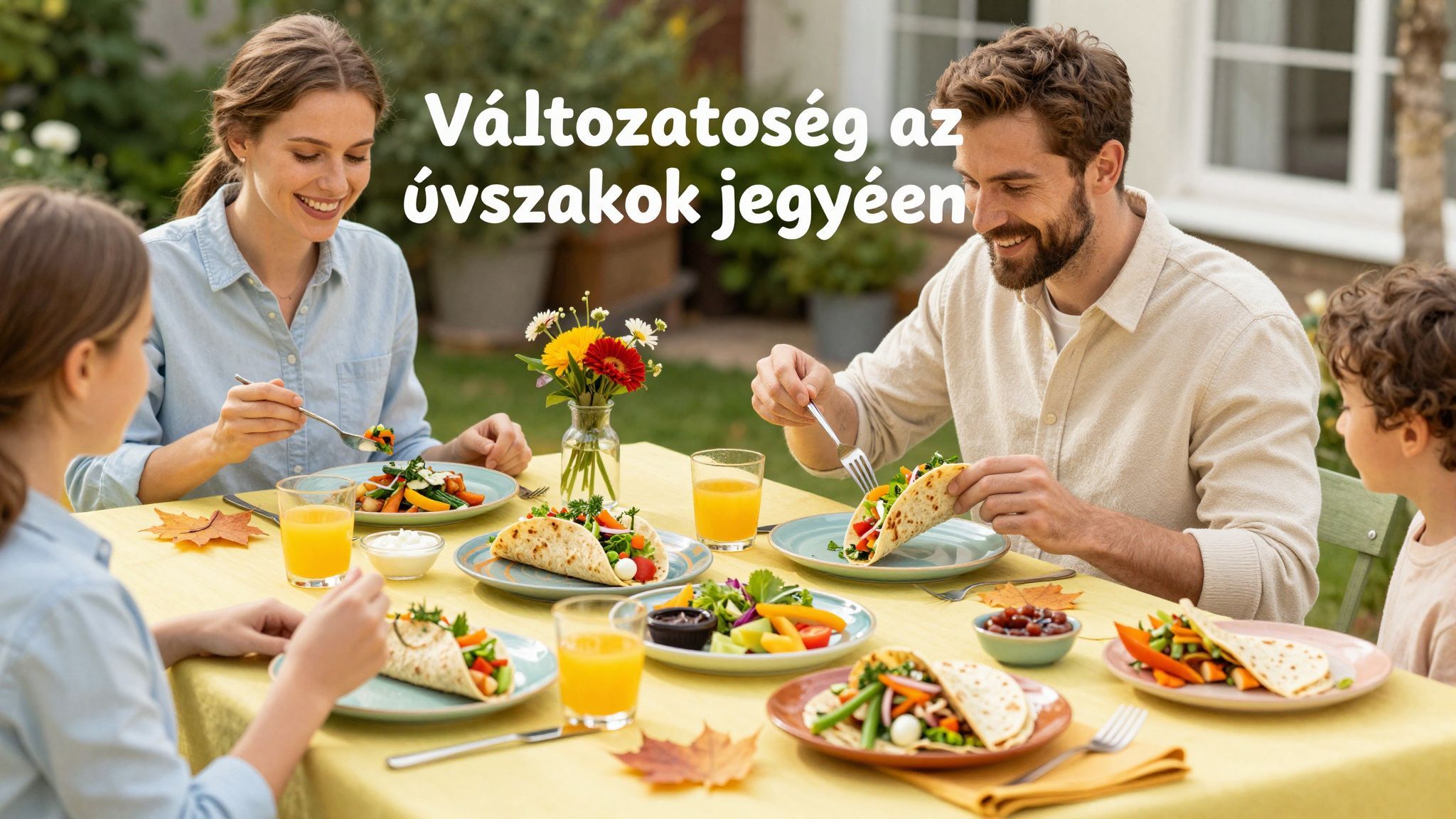 Az évszakok változása friss alapanyagokat kínál a tekercsekhez.