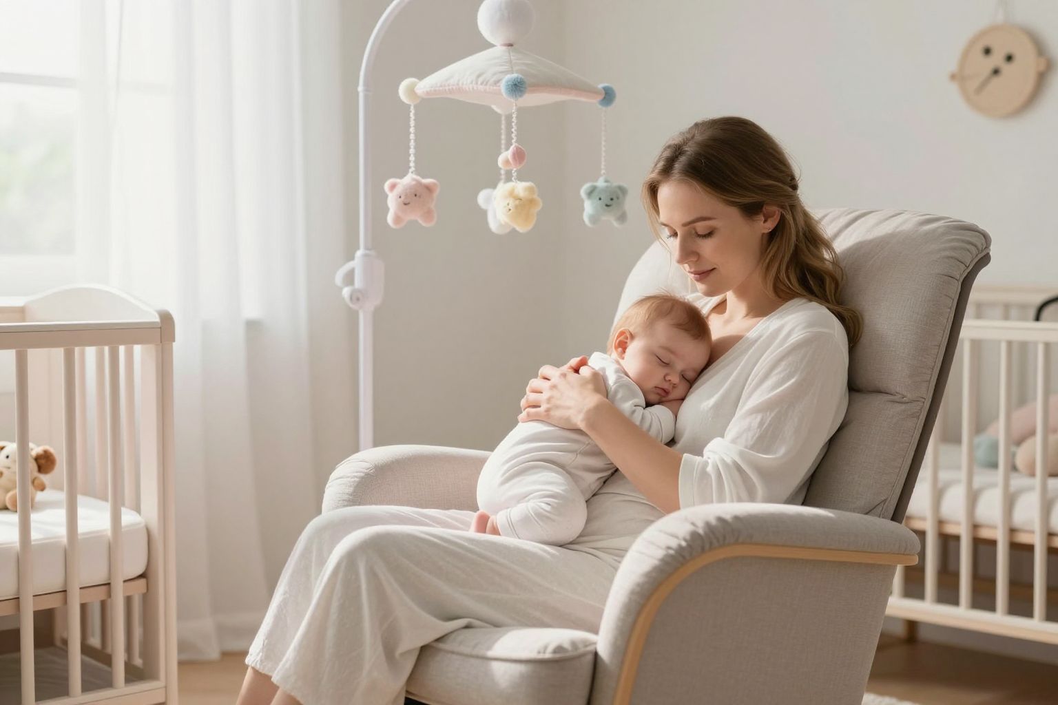 A finom mozdulatok segítenek a baba nyugtatásában.