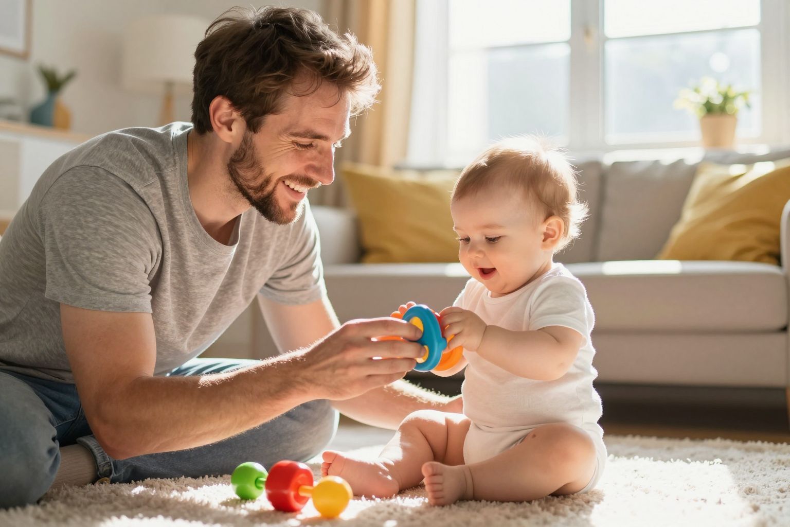 Az apák érzelmi támogatása serkenti a baba fejlődését.
