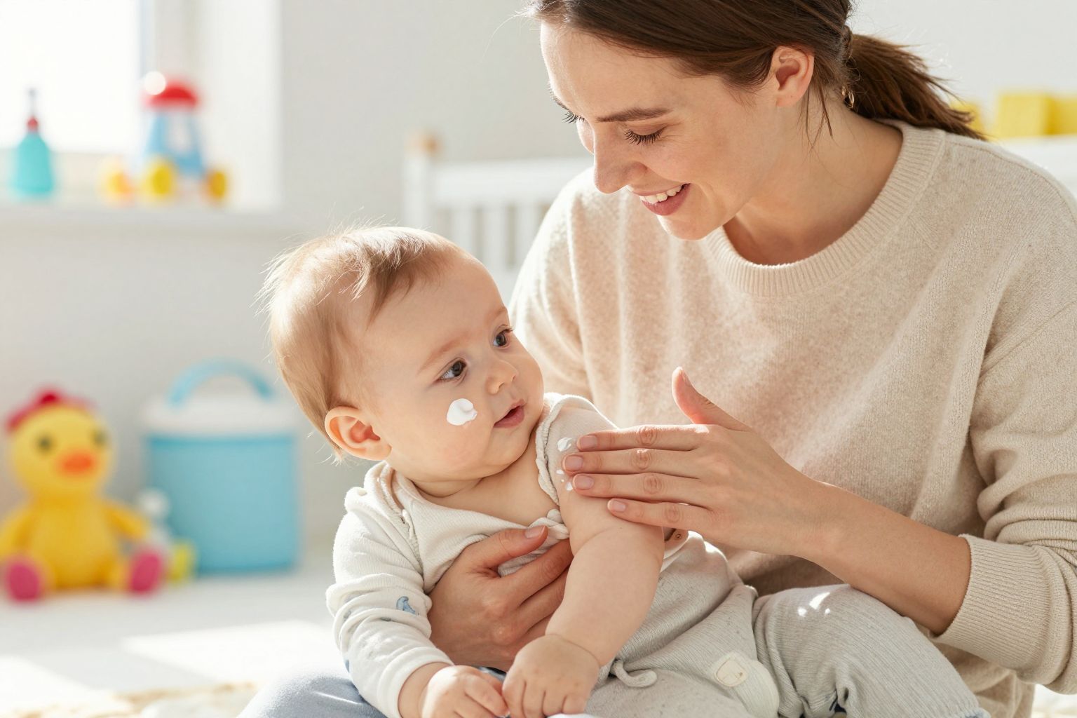 A réteges öltözködés segít megvédeni a baba bőrét.
