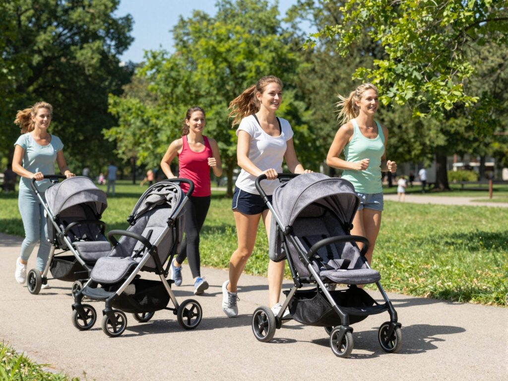 Futó babakocsik tesztje: melyik a legjobb választás aktív anyukáknak?