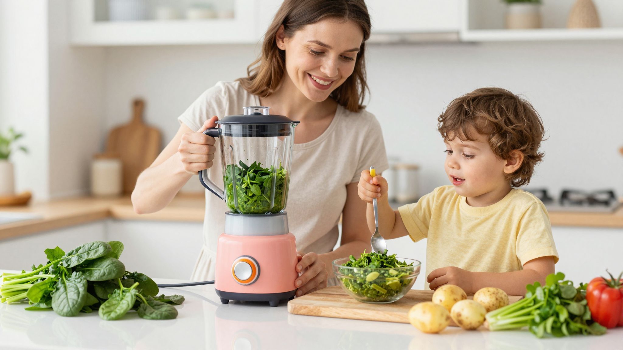 A spenótos püré gazdag vasban és vitaminokban.