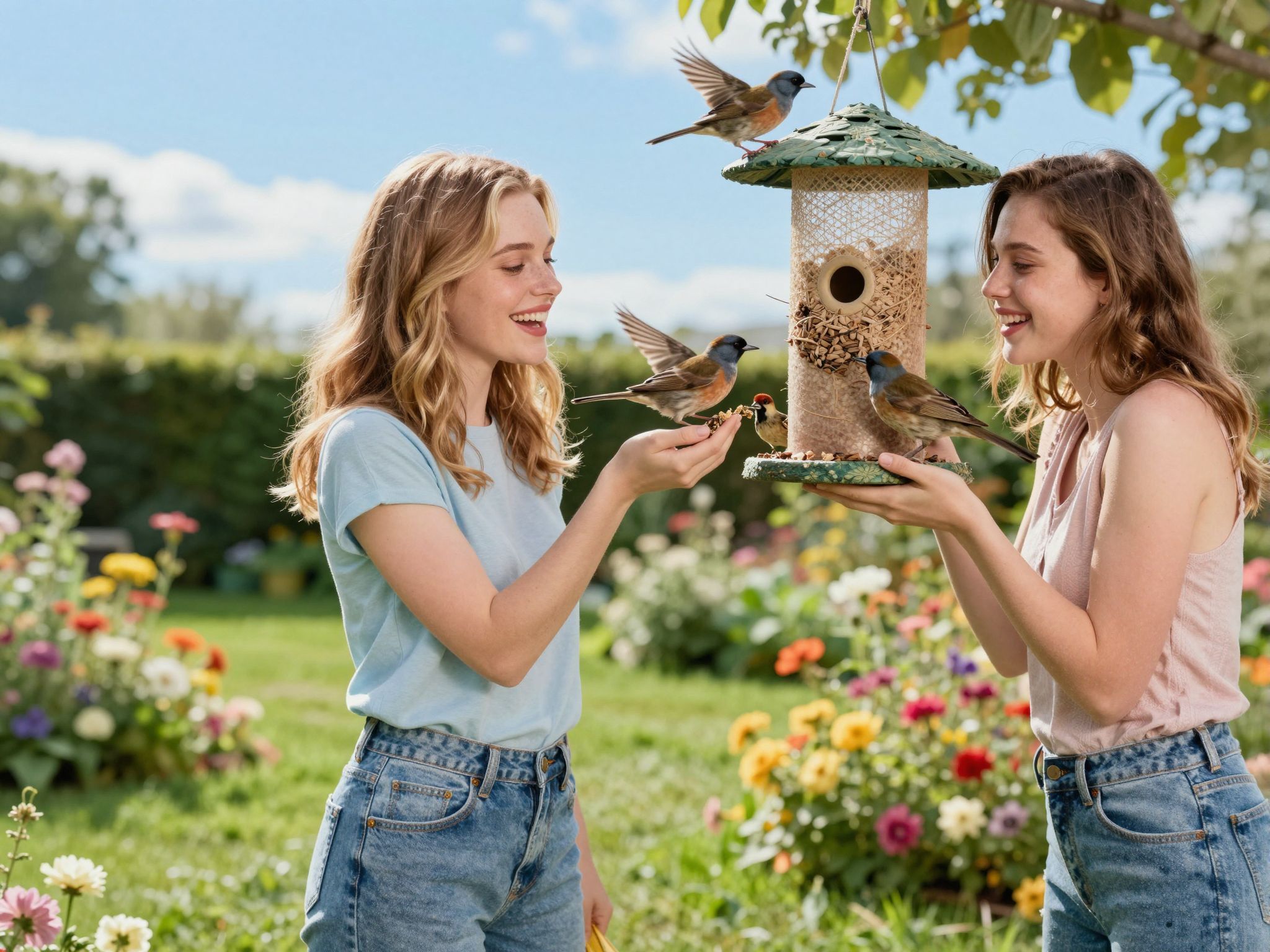 Alicia Silverstone a madarakat bioétellel eteti gyermekeivel.