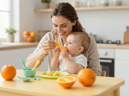 Narancs bevezetése a baba étrendjébe: allergia, C-vitamin és a helyes adagolás
