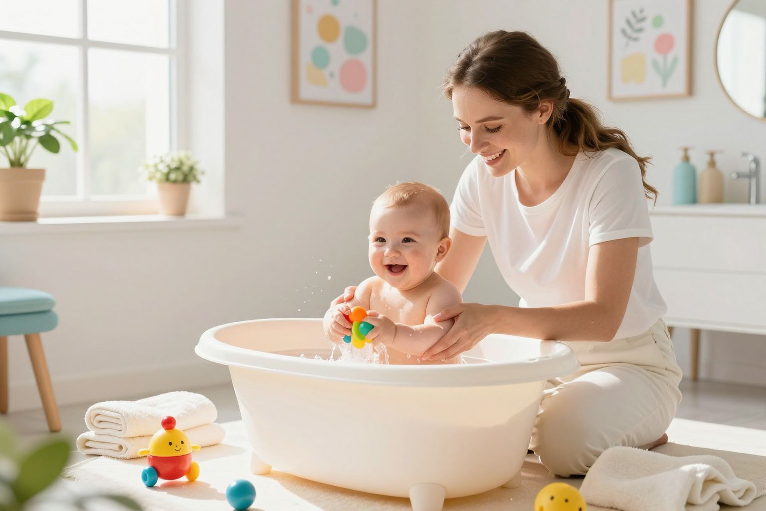 A babafürdetéshez mindig használj kímélő, hypoallergén termékeket.