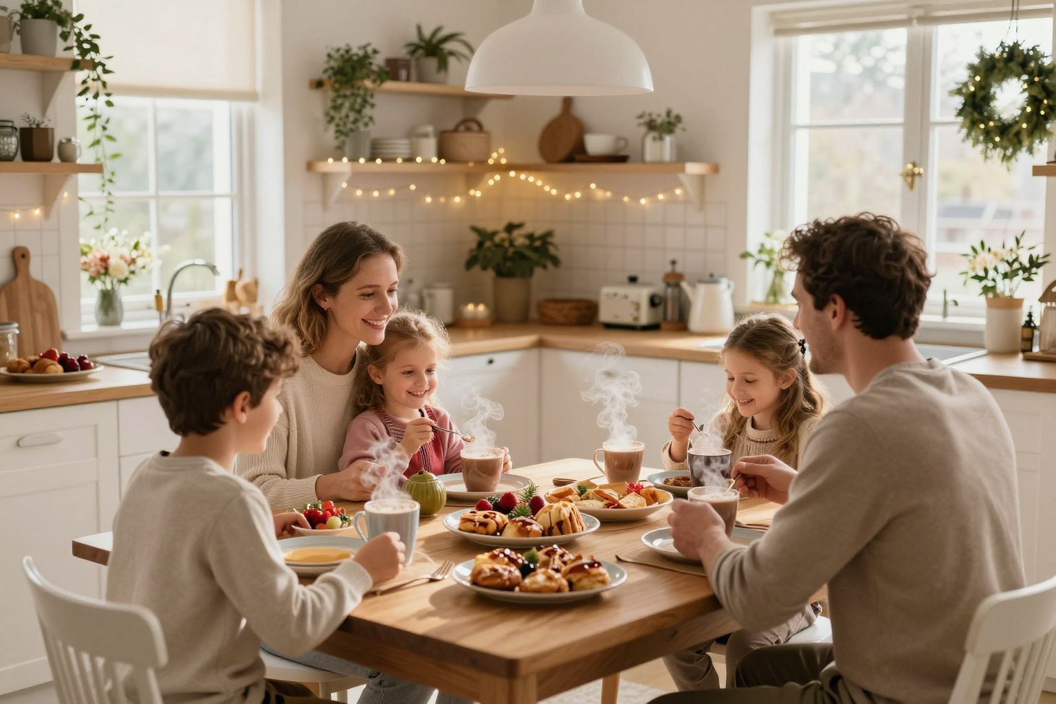 A hygge konyha melegsége összeköti a családtagokat.